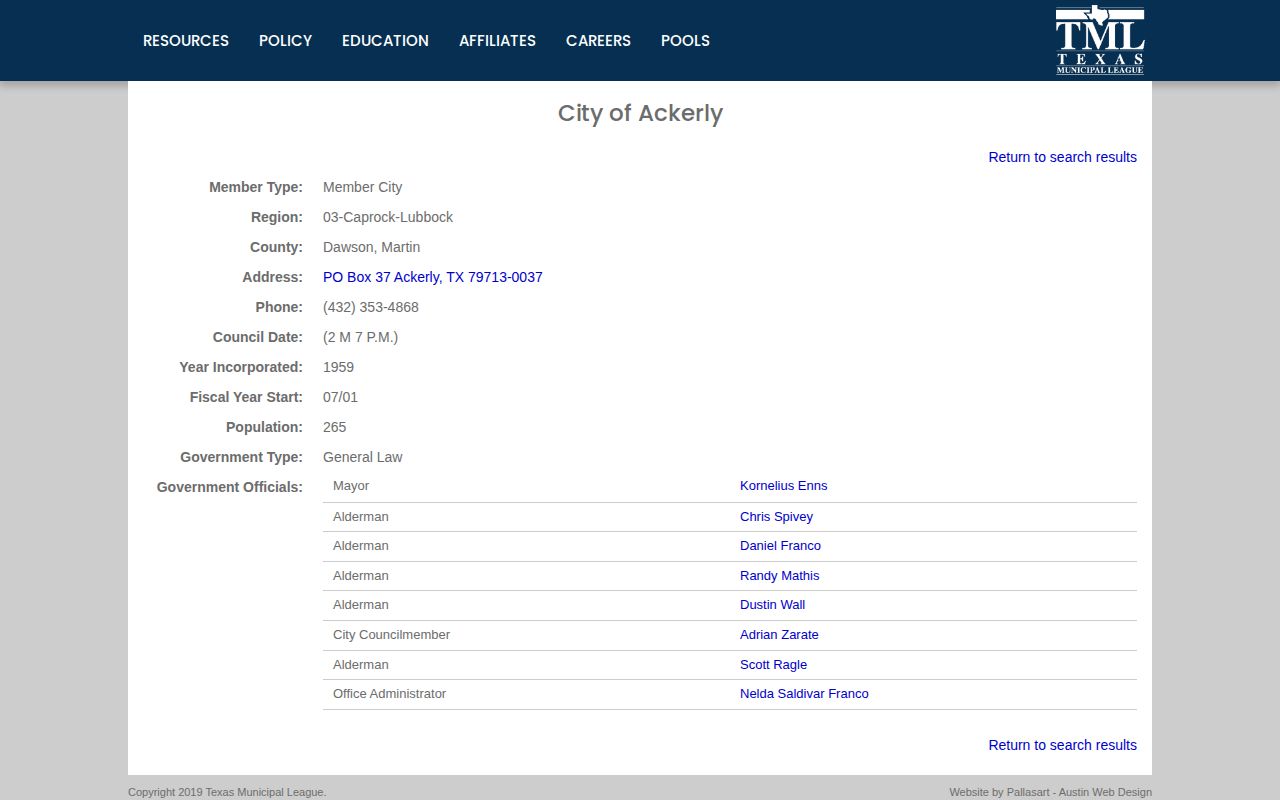Ackerly Dawson and Martin County city contact source for arrest record routing